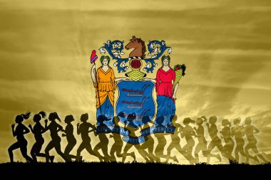 New Jerseya kadınları hak, kadın konsepti, bağımsızlık, eşitlik, New Jersey kadınları güç kavramı için mücadele ediyor