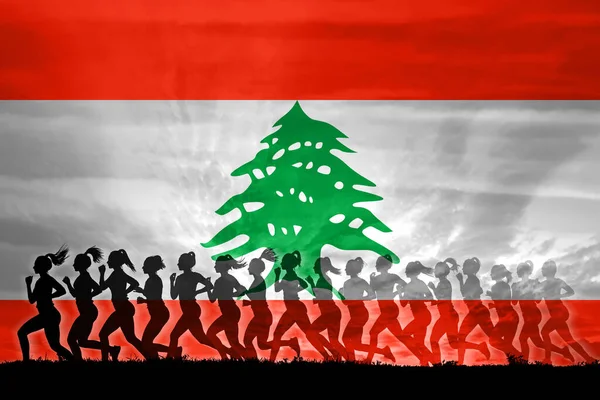 Frauen Libanon Kämpfen Für Rechte Frauenkonzept Unabhängigkeit Gleichberechtigung Frauenkraftkonzept — Stockfoto