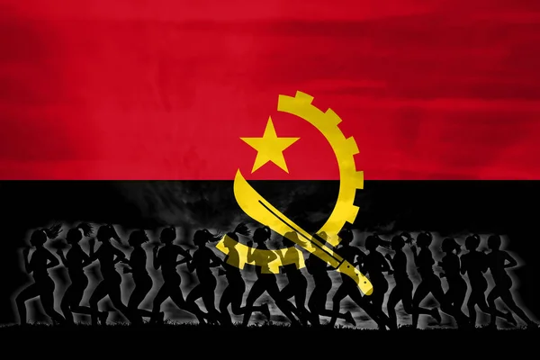 Ангольские Женщины Борются Права Концепцию Женщин Независимость Равенство Концепцию Силы — стоковое фото