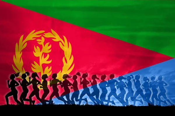 Eritrea Frauen Kämpfen Für Rechte Frauenkonzept Unabhängigkeit Gleichberechtigung Frauenkraftkonzept — Stockfoto