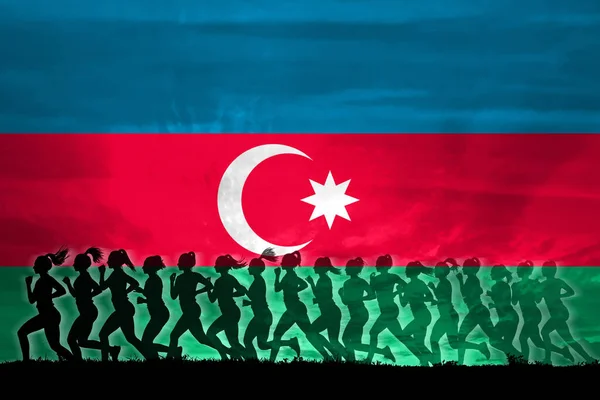 Aserbaidschan Frauen Kämpfen Für Rechte Frauenkonzept Unabhängigkeit Gleichberechtigung Frauenkraftkonzept — Stockfoto