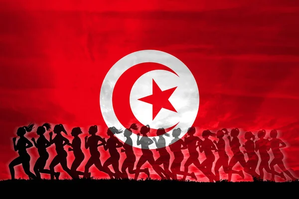 Tunesien Frauen Kämpfen Für Rechte Frauenkonzept Unabhängigkeit Gleichberechtigung Frauenkraftkonzept — Stockfoto