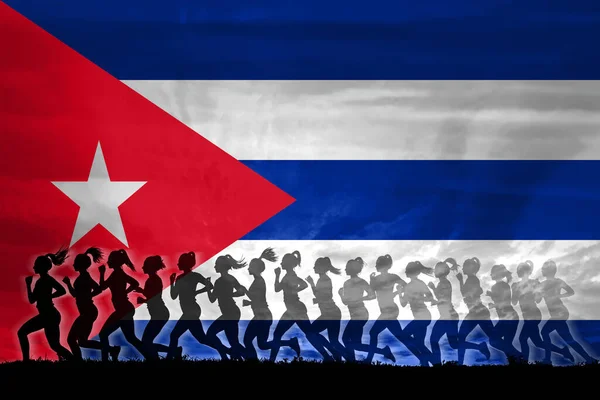 Kuba Kvinnor Kämpar För Rättigheter Begreppet Kvinnor Självständighet Jämställdhet Kvinnors — Stockfoto