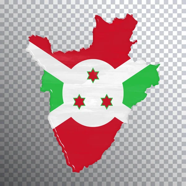 Burundi Vlajka Mapa Průhledné Pozadí Střihací Cesta — Stock fotografie