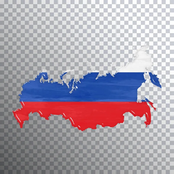 Σημαία Και Χάρτης Της Ρωσίας Διαφανές Φόντο Ψαλίδισμα Διαδρομής — Φωτογραφία Αρχείου