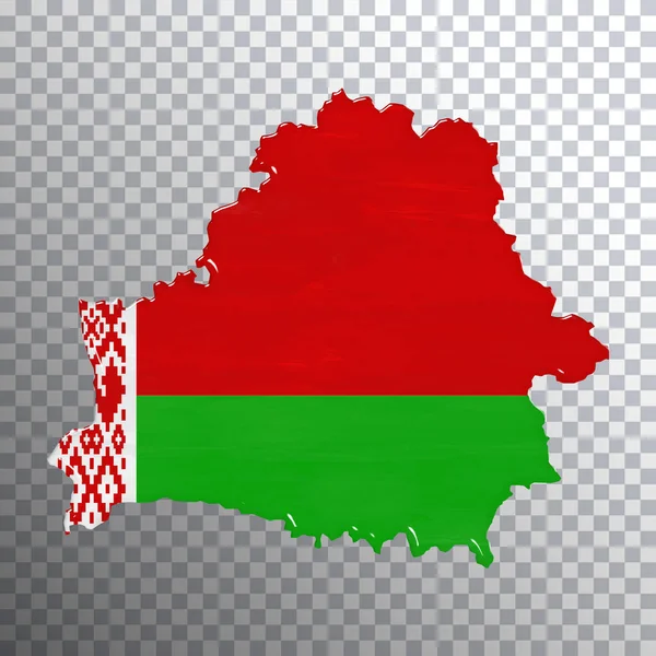 Bielorrússia Bandeira Mapa Fundo Transparente Caminho Clipping — Fotografia de Stock