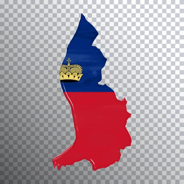 Liechtenstein Bandeira Mapa Fundo Transparente Caminho Clipping — Fotografia de Stock