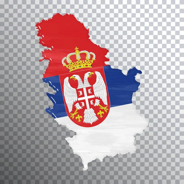 Сербія Прапор Карта Прозоре Тло Кліп Шлях — стокове фото