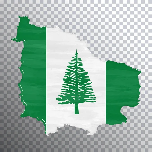 Norfolk Island Flag Map Transparent Background Clipping Path — Stock Photo, Image