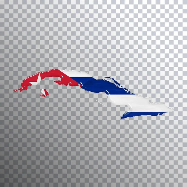 Флаг Карта Кубы Прозрачный Фон Траектория Отсечения — стоковое фото