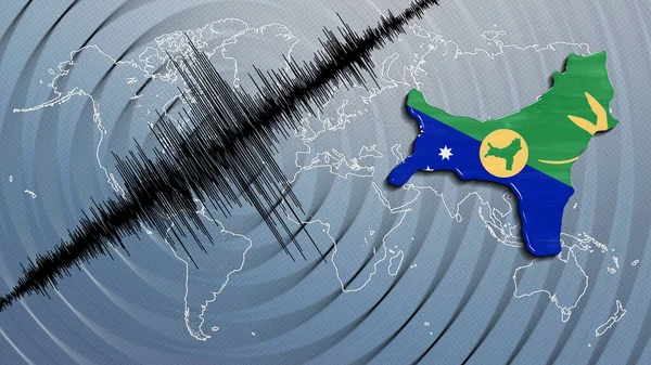 Sismik Aktivite Depremi Noel Adası Haritası Richter Ölçeği — Stok fotoğraf
