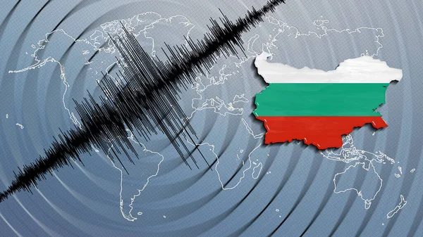 Séisme Activité Sismique Carte Bulgarie Échelle Richter — Photo