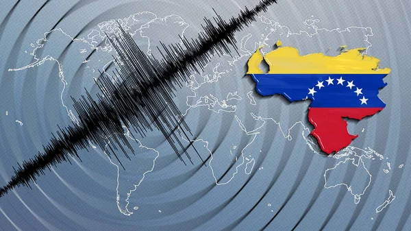 Erdbeben Venezuela Kartiert Richterskala — Stockfoto