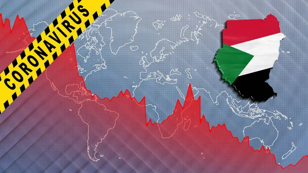 Coronavirus Inverkan Sudans Ekonomi Ekonomin Ner — Stockfoto