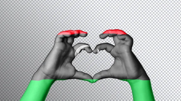 리비아 사랑의 상징을 나타내고 — 스톡 사진