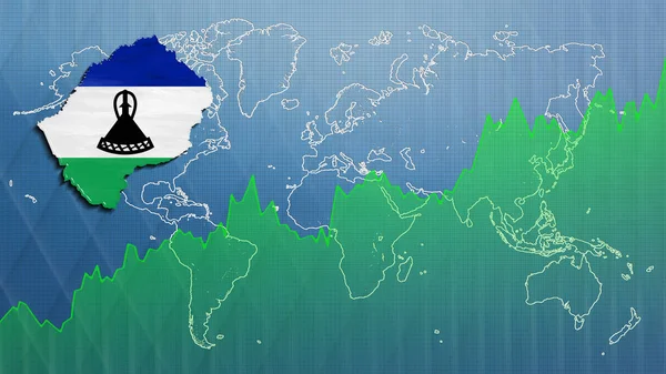 Map of Lesotho, financial success, economy growth