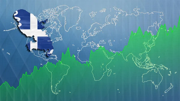 Mapa Martinica Éxito Financiero Crecimiento Económico — Foto de Stock