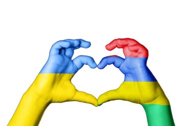 Mauritius Ukrayna 'nın Kalbi, El hareketi, kalp yapma, Ukrayna için dua etme
