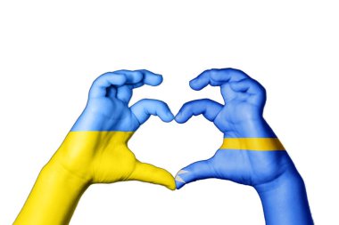 Nauru Ukrayna 'nın Kalbi, El hareketi, kalp yapmak, Ukrayna için dua etmek