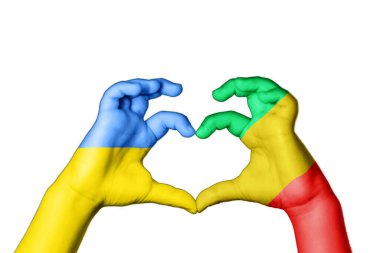 Kongo Cumhuriyeti Ukrayna 'nın Kalbi, El hareketi, kalp yapmak, Ukrayna için dua etmek