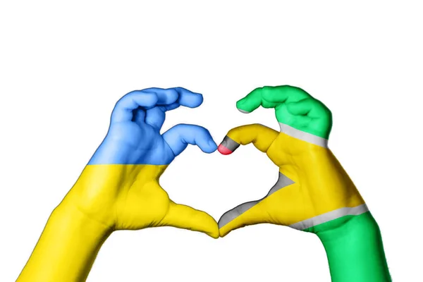 가이아 우크라이나 손으로 우크라 이나를 — 스톡 사진