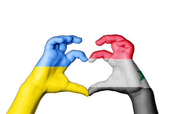 Серце України Жести Рук Моліться Україну — стокове фото