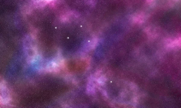 Constelación Estrellas Delphinus Cielo Nocturno Racimo Estrellas Espacio Profundo Constelación — Foto de Stock