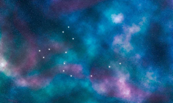 Draco Sternbild Nachthimmel Sternhaufen Deep Space Dragon Sternbild — Stockfoto