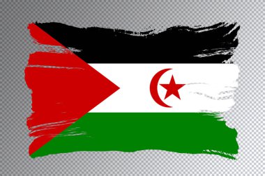 Sahra Arap Demokratik Cumhuriyeti bayrak darbesi, şeffaf arkaplanda ulusal bayrak