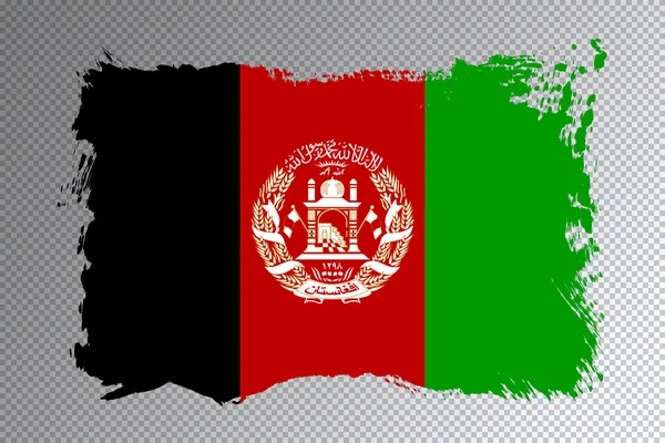 Afghanistan Flag Brush Stroke National Flag Transparent Background — Stock Photo, Image