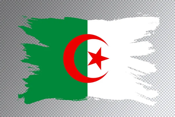 Algerian Lipun Siveltimen Isku Kansallinen Lippu Läpinäkyvällä Pohjalla — kuvapankkivalokuva