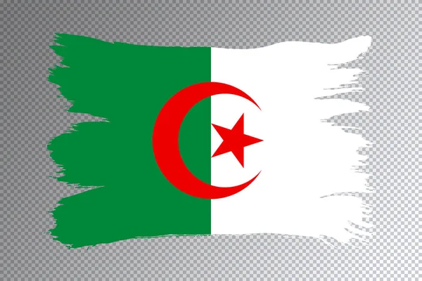 Algerije Vlaggenborstel Slag Nationale Vlag Transparante Achtergrond — Stockfoto