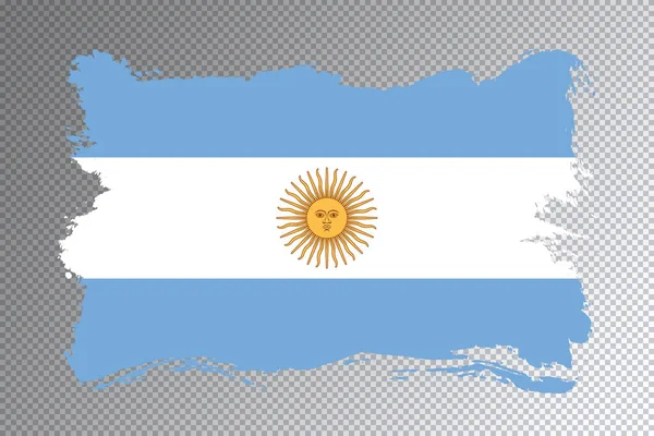 Argentina Flagga Pensel Stroke Nationell Flagga Transparent Bakgrund — Stockfoto