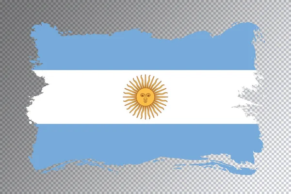 Pincelada Bandera Argentina Bandera Nacional Sobre Fondo Transparente — Foto de Stock