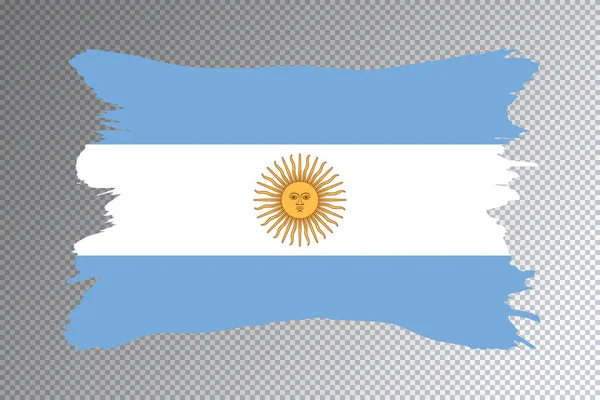 Pinselstrich Der Argentinischen Flagge Nationalflagge Auf Transparentem Hintergrund — Stockfoto