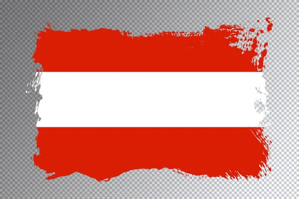 オーストリア国旗ブラシストローク 透明な背景の国旗 — ストック写真