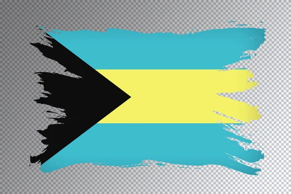 Bahamas Drapeau Coup Pinceau Drapeau National Sur Fond Transparent — Photo