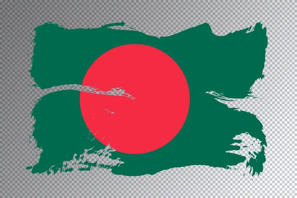 Bangladeş Bayrak Fırça Darbesi Şeffaf Arkaplanda Ulusal Bayrak — Stok fotoğraf