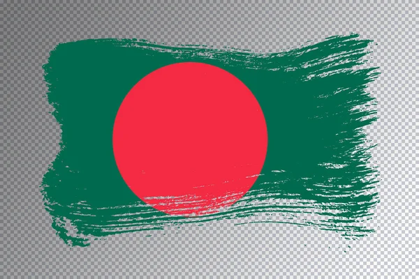 孟加拉国国旗刷 透明背景下的国旗 — 图库照片