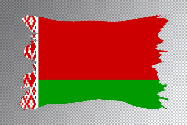 Bielorussia Pennellata Bandiera Bandiera Nazionale Sfondo Trasparente — Foto Stock