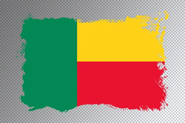 Бенінська Мазка Прапора Національний Прапор Прозорому Тлі — стокове фото