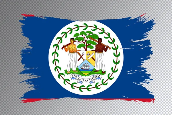 Мазок Кисти Флага Белиза Национальный Флаг Прозрачном Фоне — стоковое фото