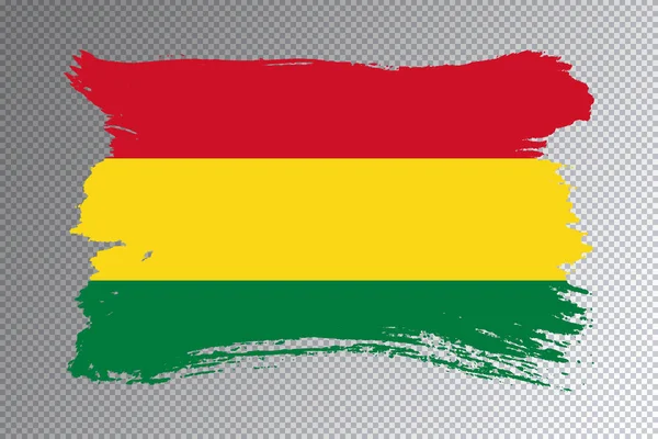 玻利维亚国旗刷 透明背景下的国旗 — 图库照片