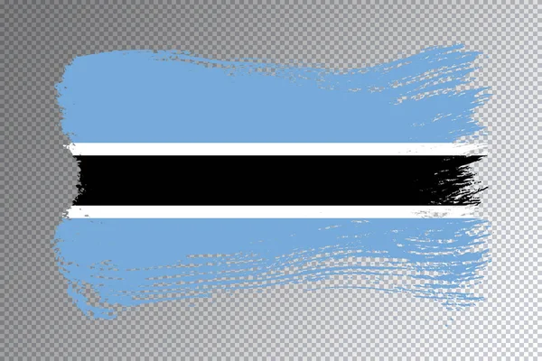 ボツワナ国旗ブラシストローク 透明背景の国旗 — ストック写真