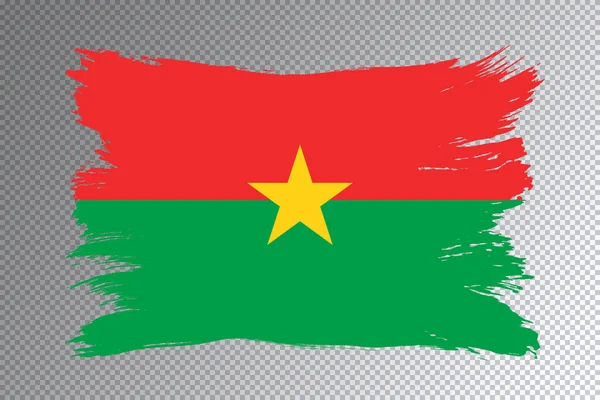 Burkina Faso Prapor Tah Štětcem Národní Vlajka Průhledném Pozadí — Stock fotografie