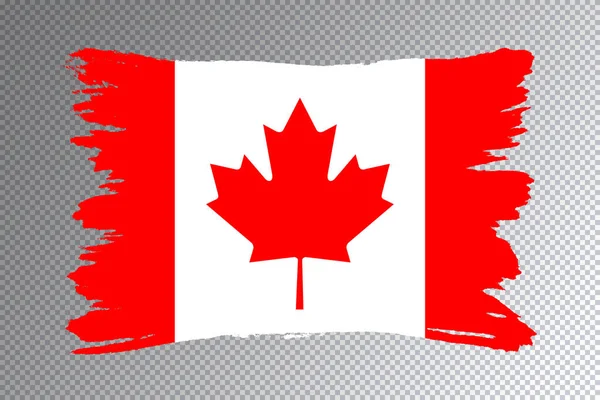 Kanada Bayrağı Fırça Darbesi Şeffaf Arkaplanda Ulusal Bayrak — Stok fotoğraf