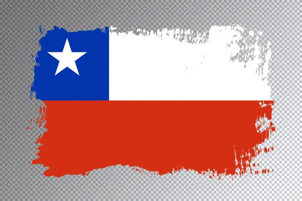 Чилійський Прапор Мазка Національний Прапор Прозорому Тлі — стокове фото