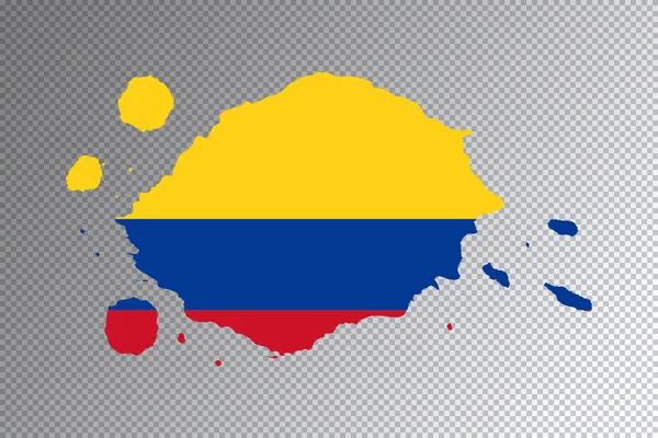 Golpe Pincel Bandera Colombia Bandera Nacional Sobre Fondo Transparente — Foto de Stock