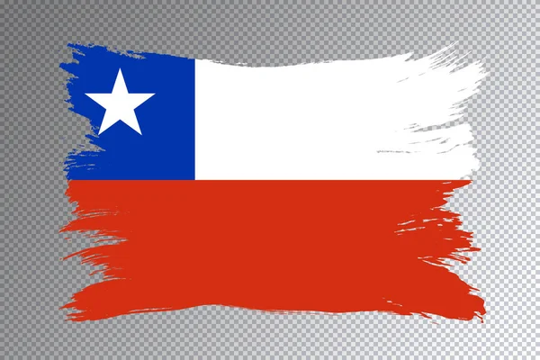 Pincelada Bandera Chile Bandera Nacional Sobre Fondo Transparente —  Fotos de Stock
