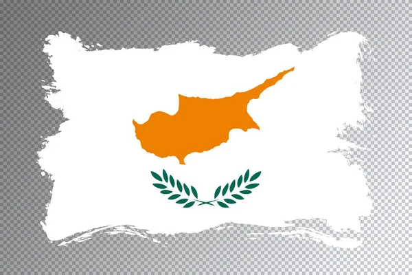 塞浦路斯国旗笔刷 透明背景下的国旗 — 图库照片